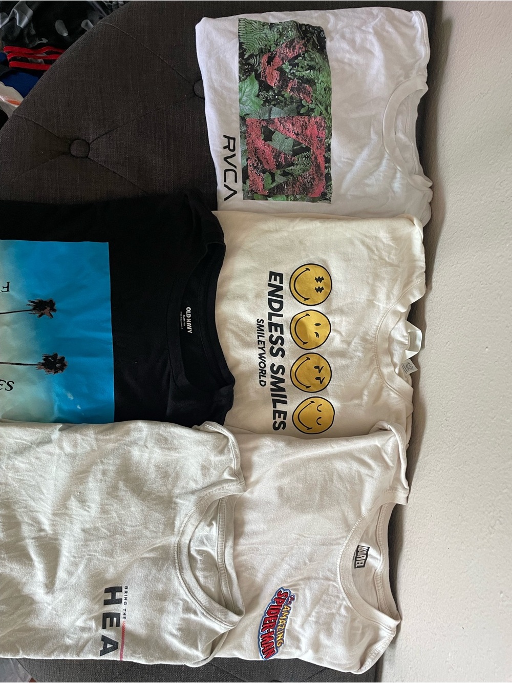 Lot of L and XL Kids' Graphic Tees and shorts